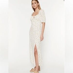 Bardot Ditsy Floral Cream Maxi Dress